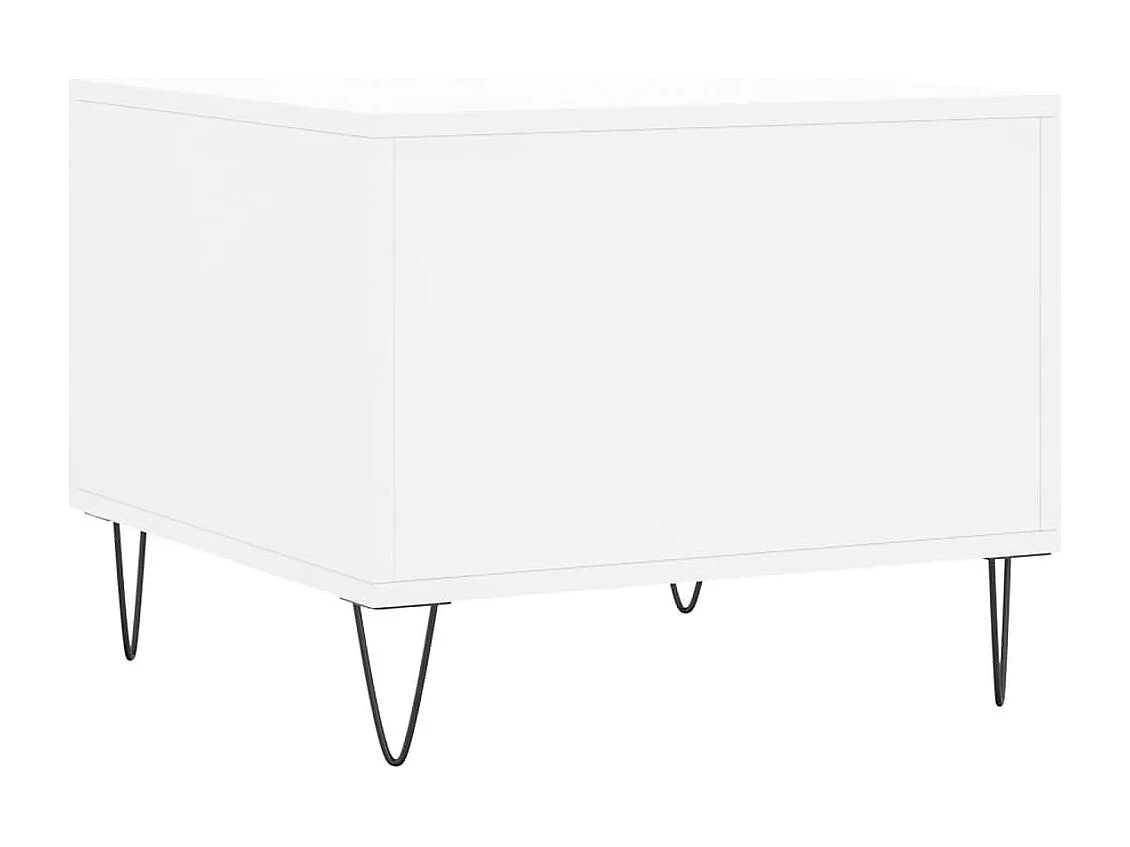 Table basse blanc 50x50x40 cm bois d'ingénierie