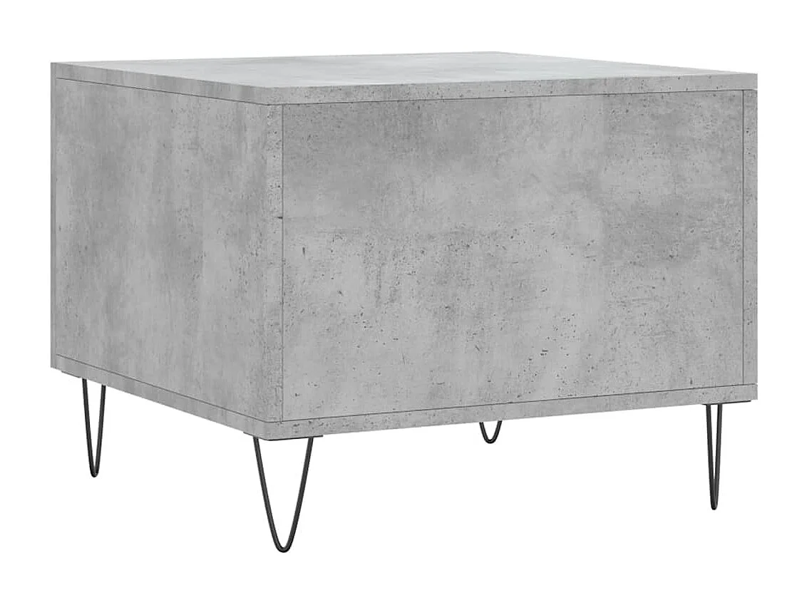 Salontafel 50x50x40 cm bewerkt hout betongrijs