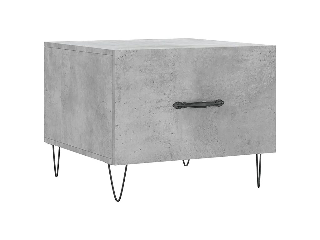 Tavolino Salotto Grigio Cemento 50x50x40 cm Legno Multistrato