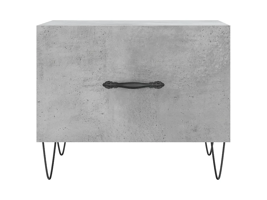 Tavolino Salotto Grigio Cemento 50x50x40 cm Legno Multistrato