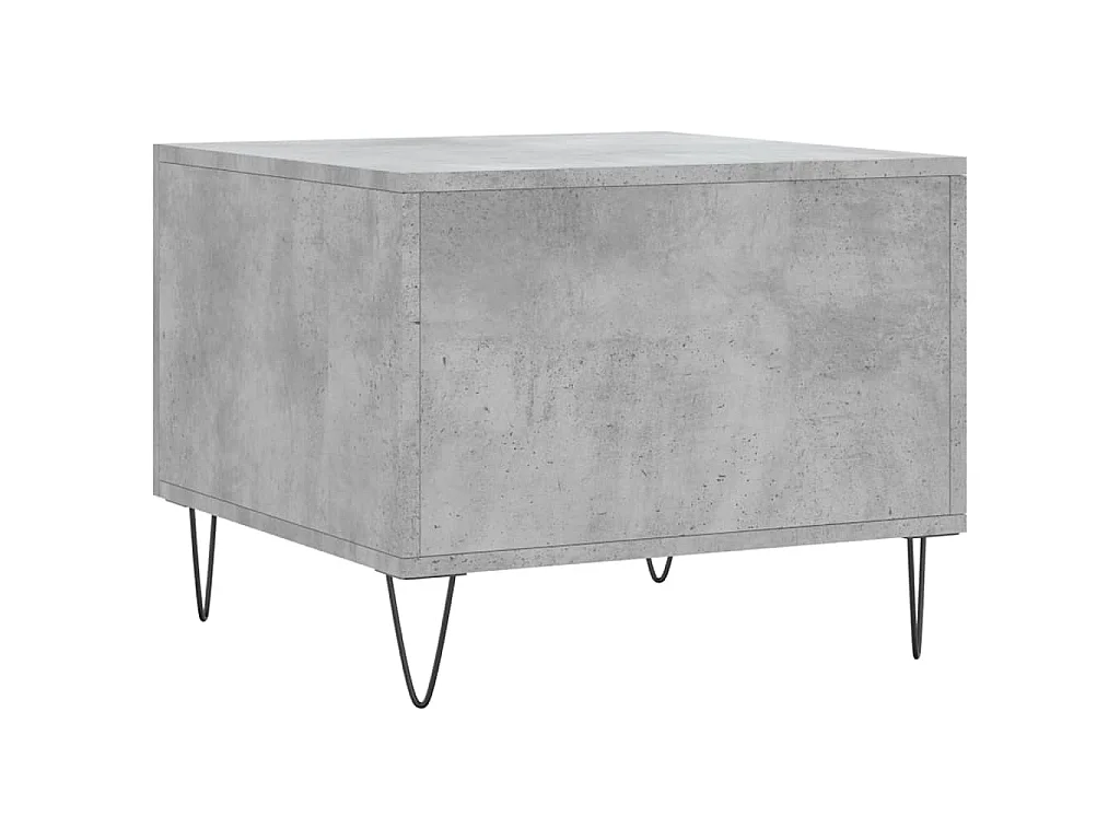 Tavolino Salotto Grigio Cemento 50x50x40 cm Legno Multistrato