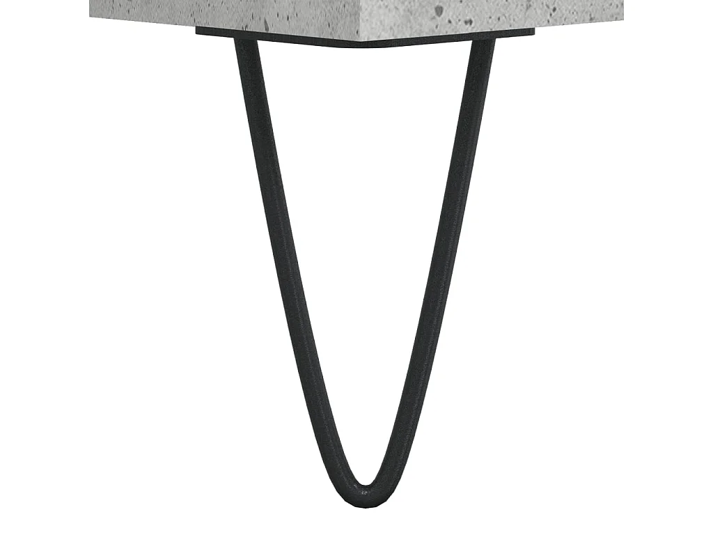 Tavolino Salotto Grigio Cemento 50x50x40 cm Legno Multistrato