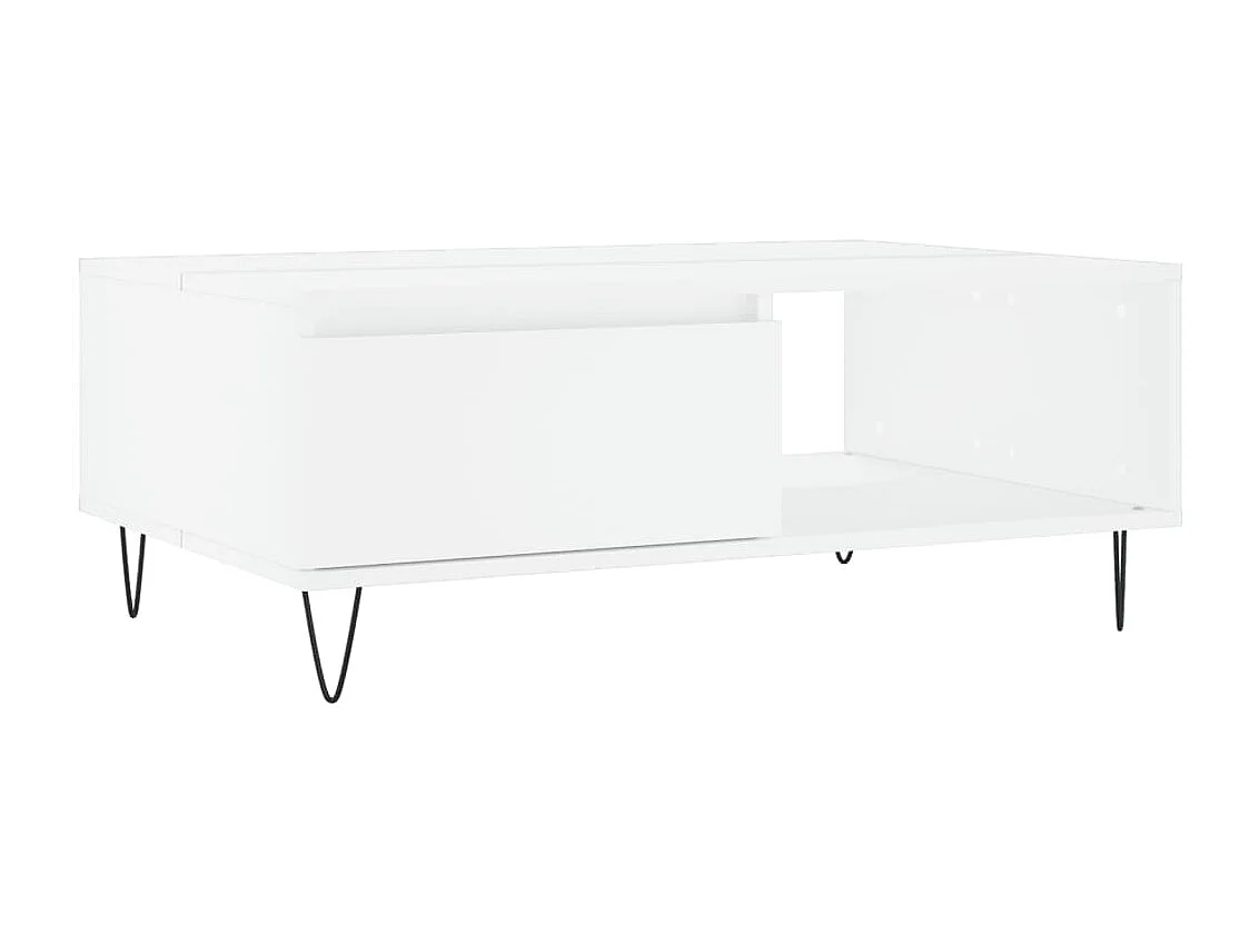 Salontafel 90x60x35 cm bewerkt hout wit