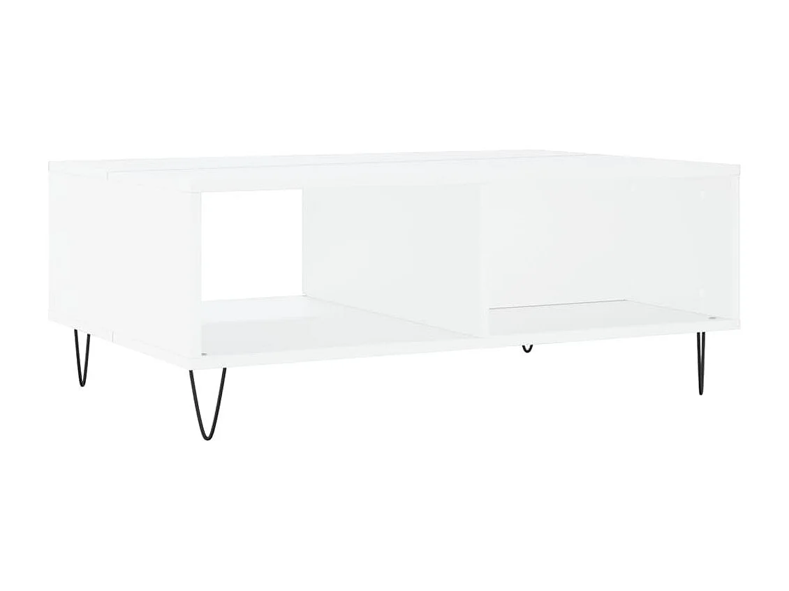 Salontafel 90x60x35 cm bewerkt hout wit