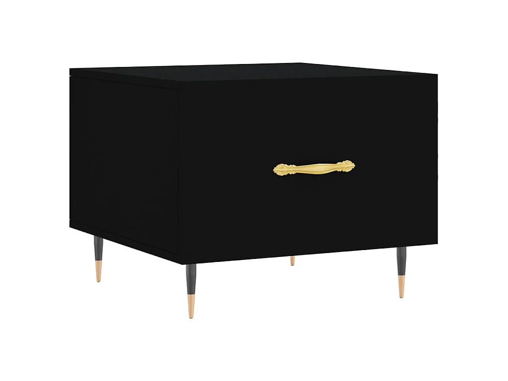 Table basse Noir 50x50x40 cm Bois d'ingénierie