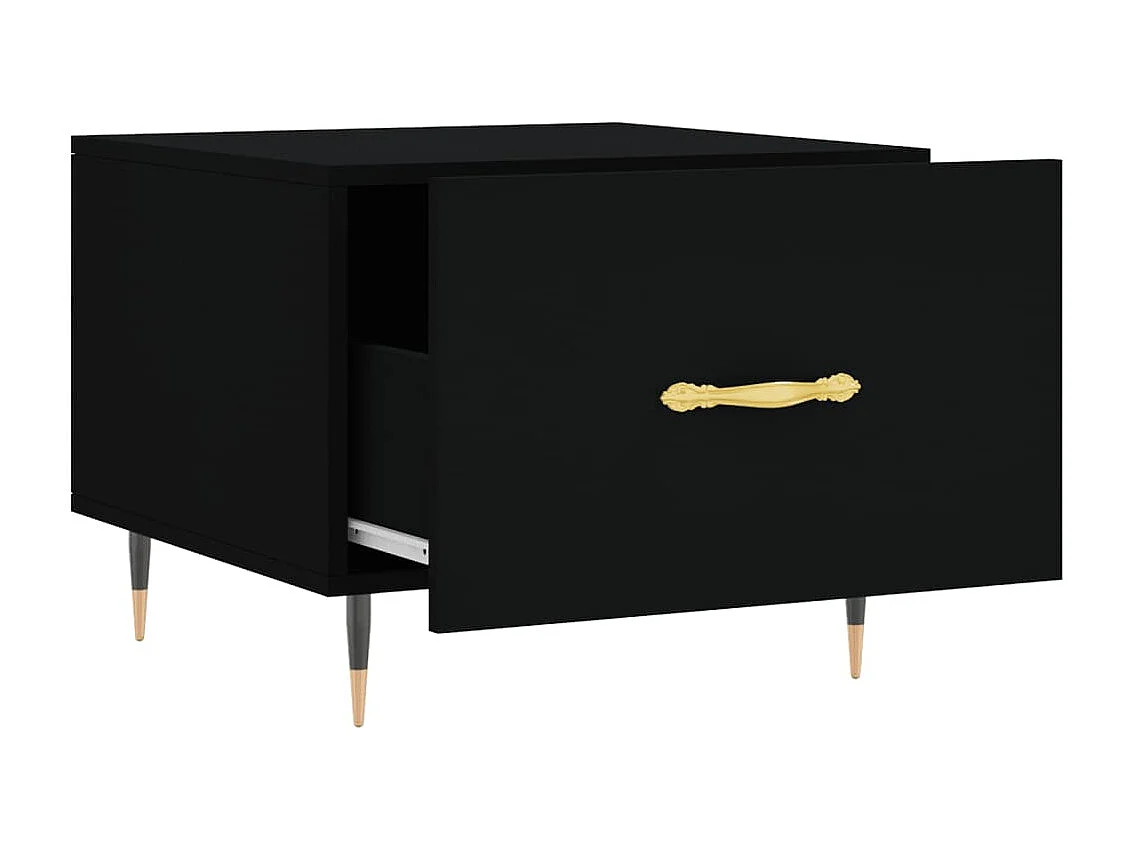 Table basse Noir 50x50x40 cm Bois d'ingénierie