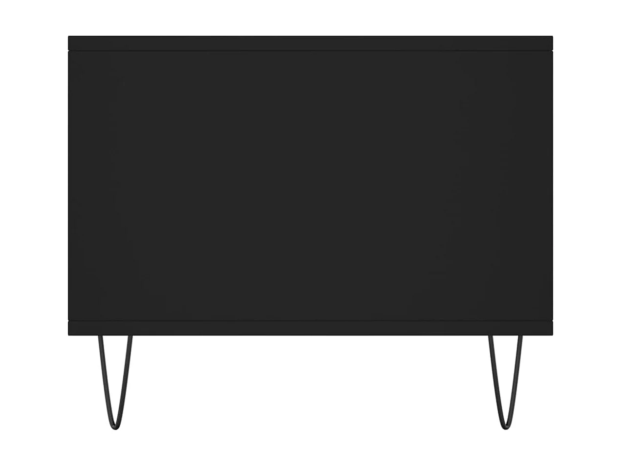 Tavolino da Salotto Nero 90x50x40 cm in Legno Multistrato