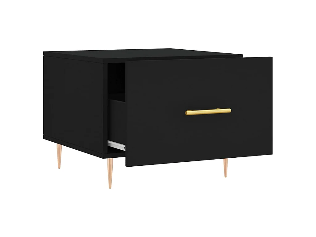 Salontafel 50x50x40 cm bewerkt hout zwart