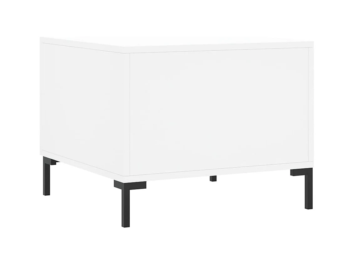 Table basse blanc 50x50x40 cm bois d'ingénierie