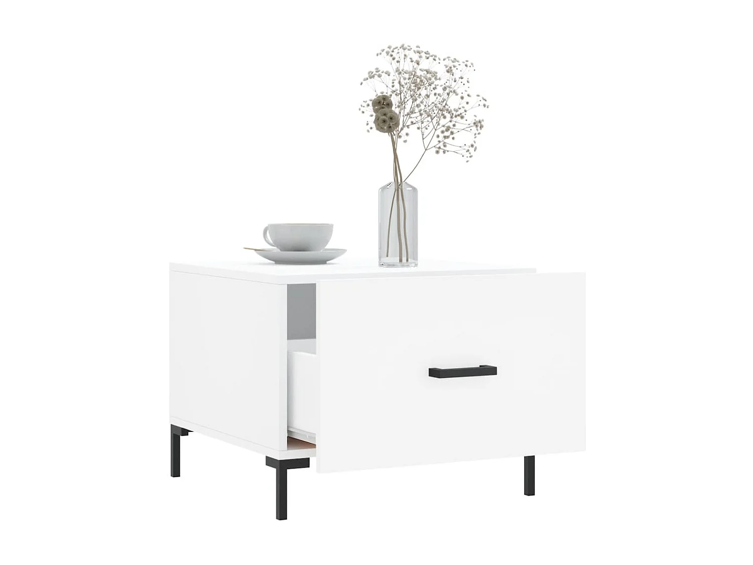 Salontafel 50x50x40 cm bewerkt hout wit