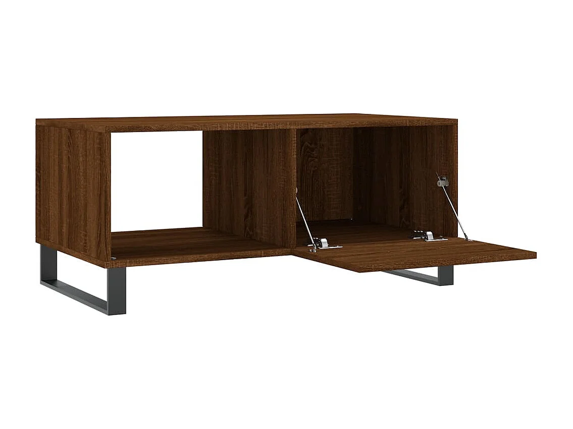 Table basse chêne marron 90x50x40 cm bois d'ingénierie