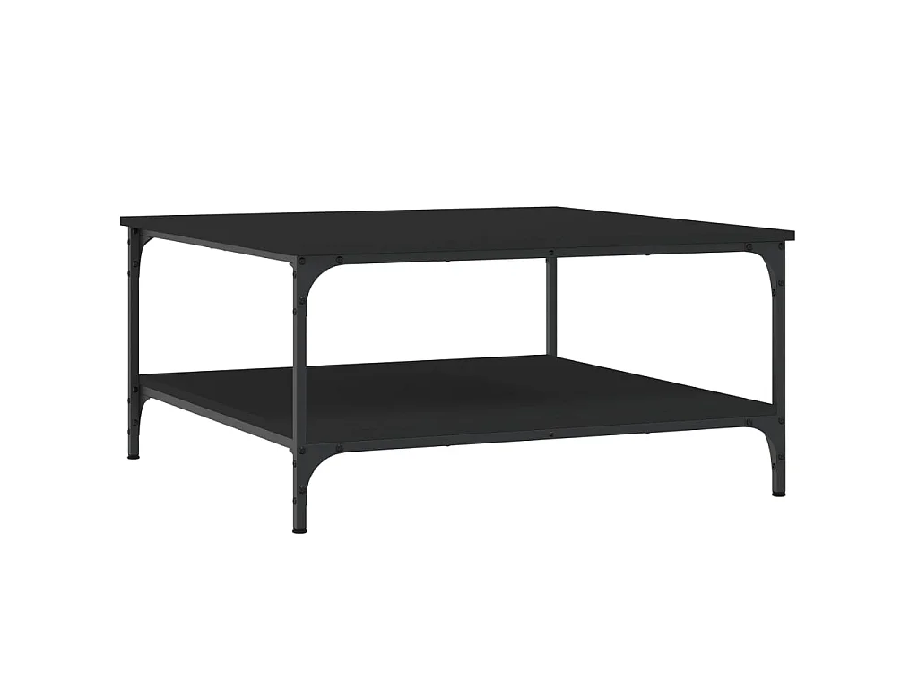 Couchtisch Schwarz 80x80x40 cm Holzwerkstoff