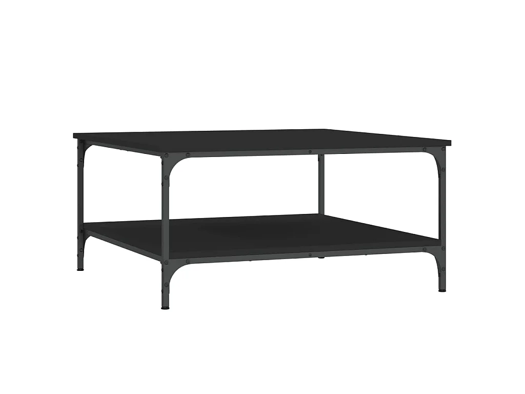 Couchtisch Schwarz 80x80x40 cm Holzwerkstoff