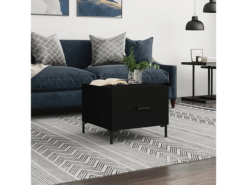 Couchtisch Schwarz 50x50x40 cm Holzwerkstoff