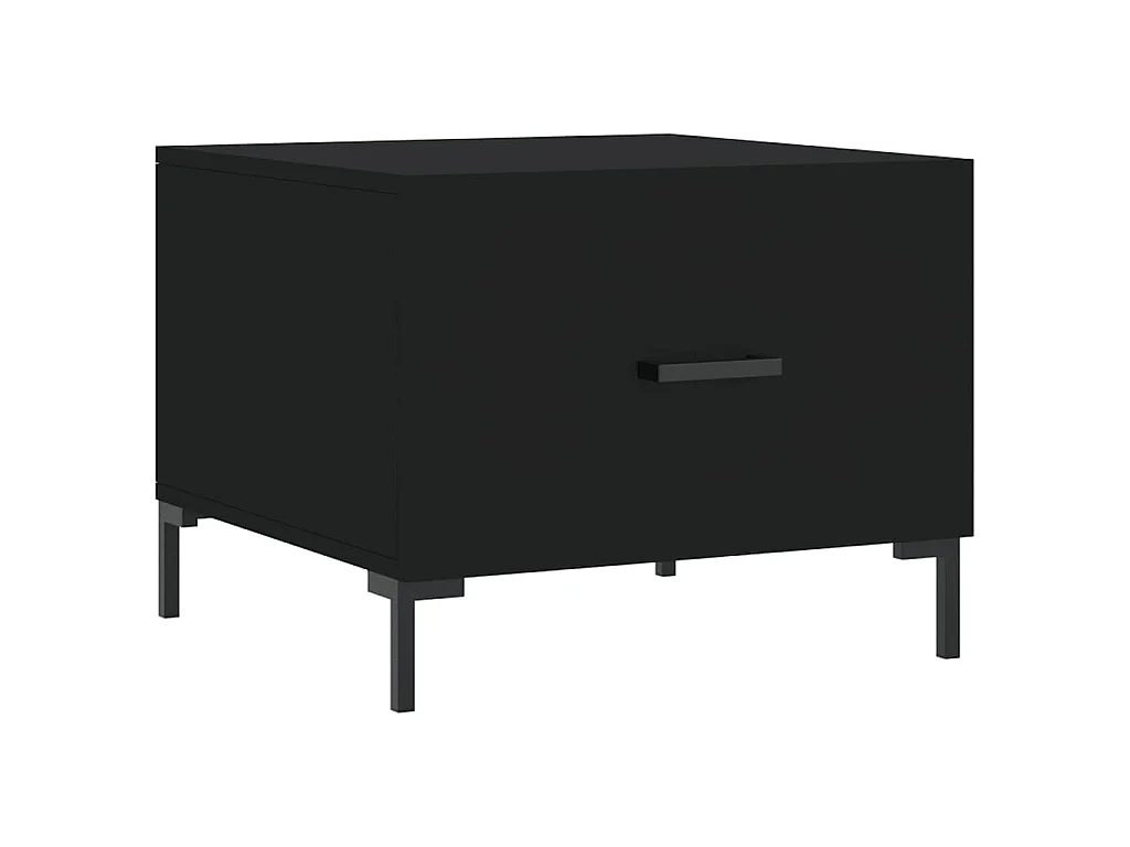 Table basse Noir 50x50x40 cm Bois d'ingénierie
