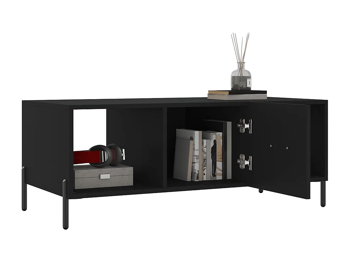 Table basse noir 102x50x40 cm bois d'ingénierie