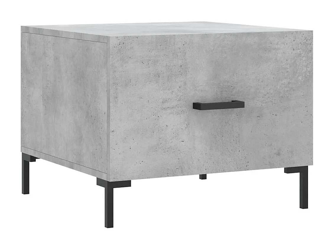 Table basse gris béton 50x50x40 cm bois d'ingénierie