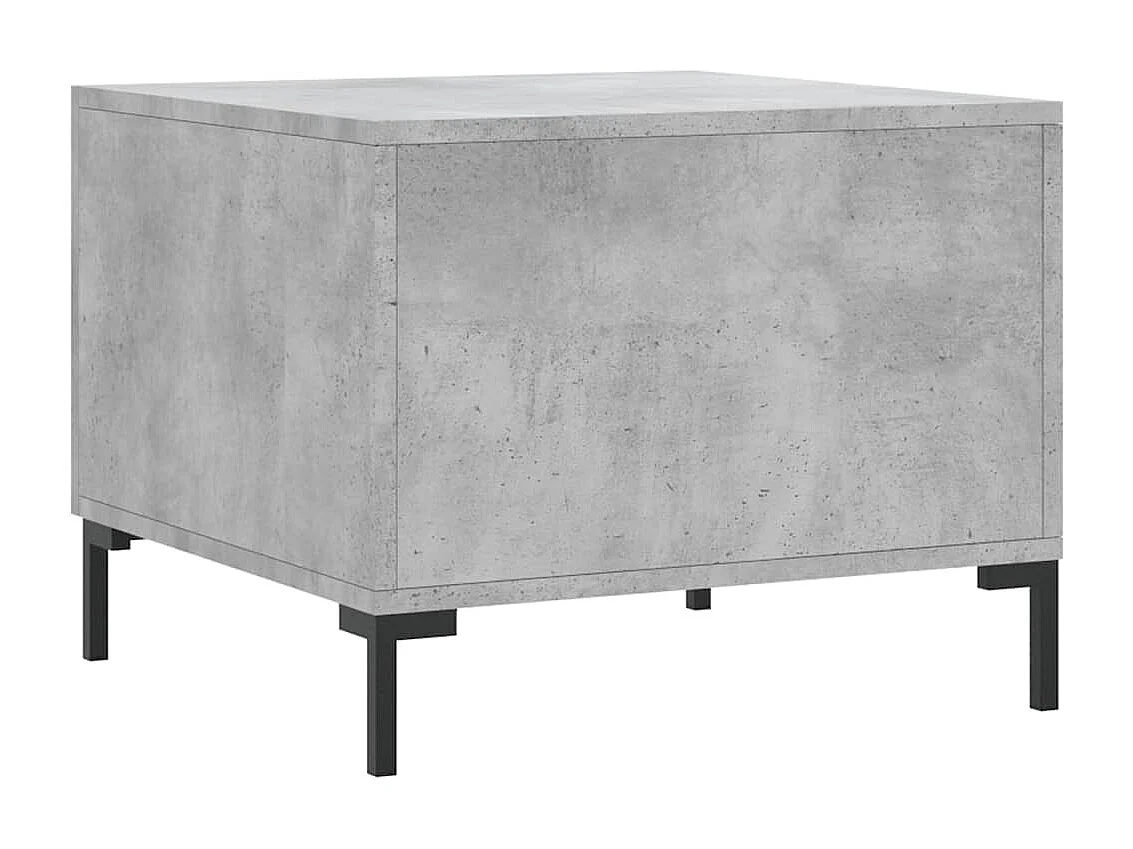 Table basse gris béton 50x50x40 cm bois d'ingénierie