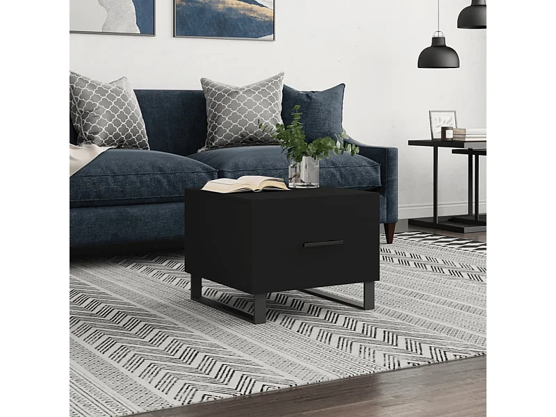 Couchtisch Schwarz 50x50x40 cm Holzwerkstoff