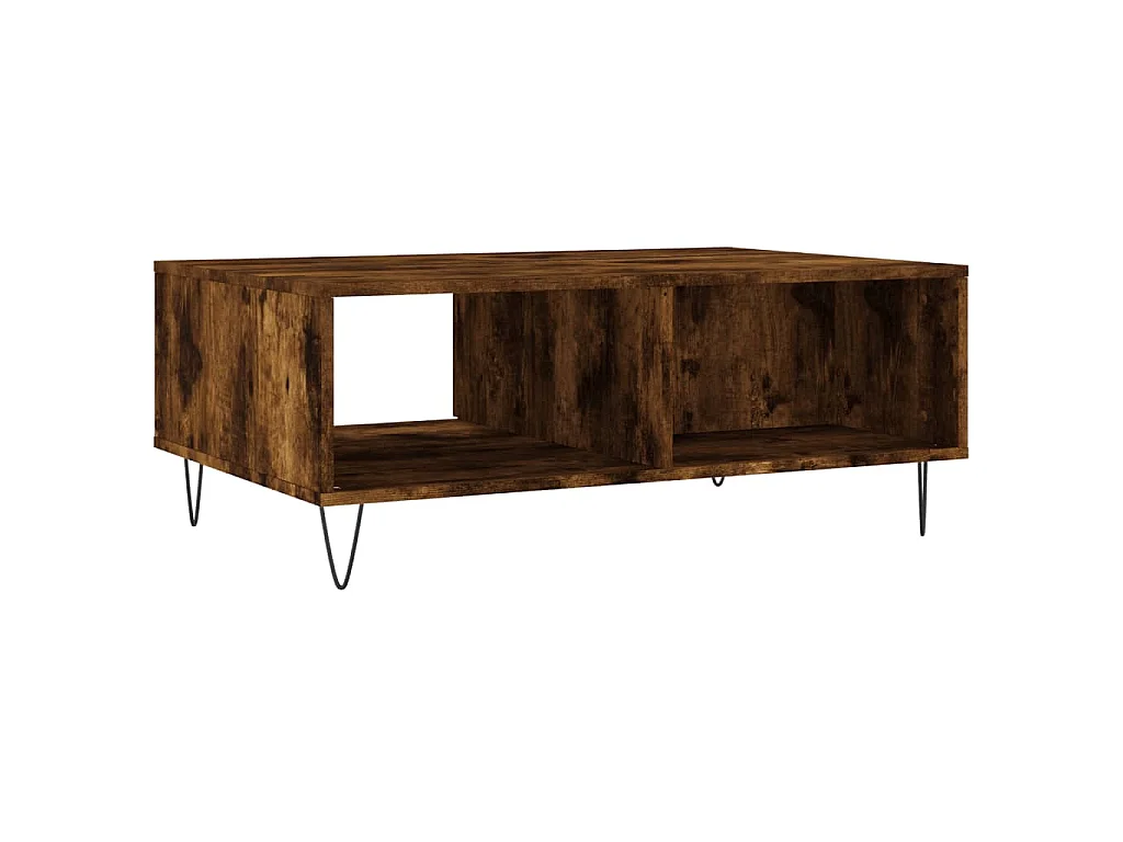 Tavolino da Salotto Rovere Fumo 90x60x35cm in Legno Multistrato