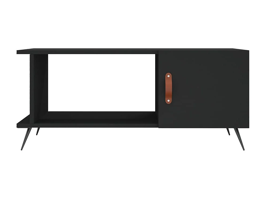 Table basse noir 90x50x40 cm bois d'ingénierie