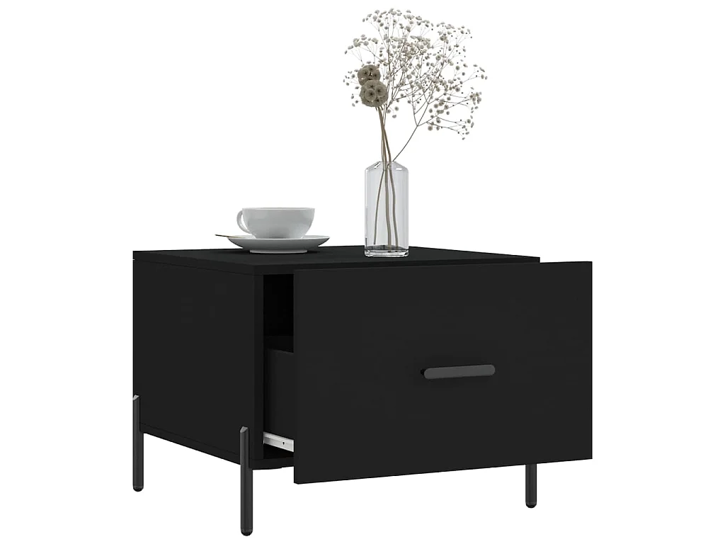 Table basse Noir 50x50x40 cm Bois d'ingénierie