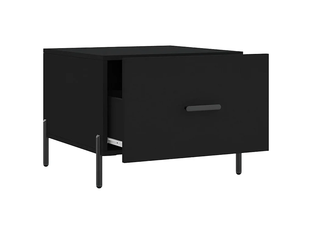 Table basse Noir 50x50x40 cm Bois d'ingénierie