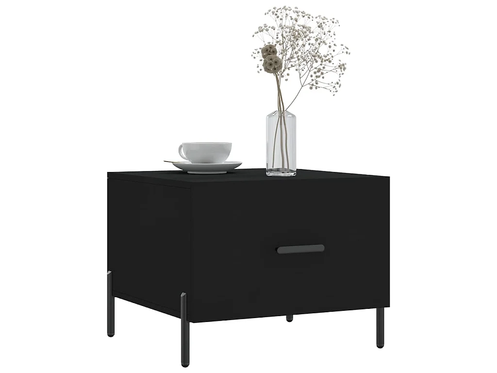 Table basse Noir 50x50x40 cm Bois d'ingénierie