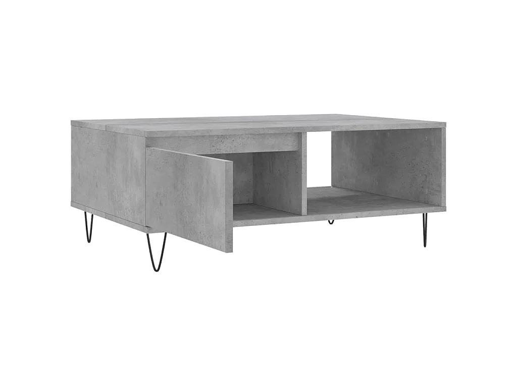 Salontafel 90x60x35 cm bewerkt hout betongrijs