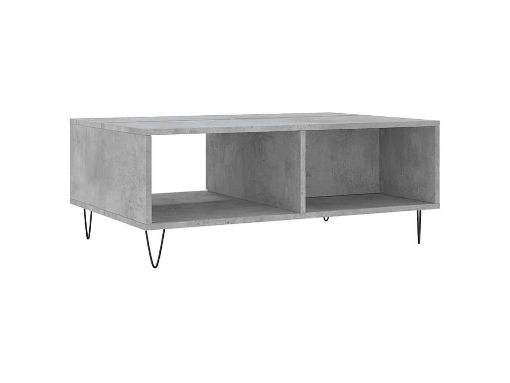 Salontafel 90x60x35 cm bewerkt hout betongrijs