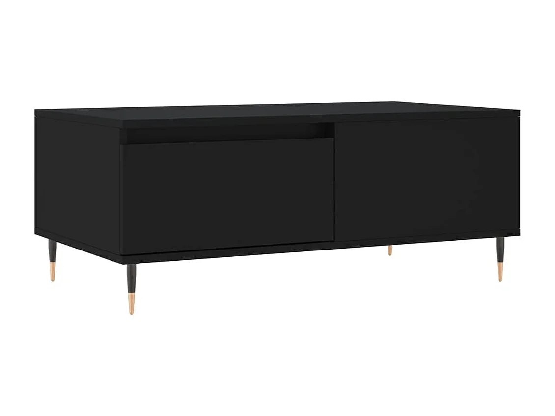 Table basse Noir 90x50x36,5 cm Bois d'ingénierie