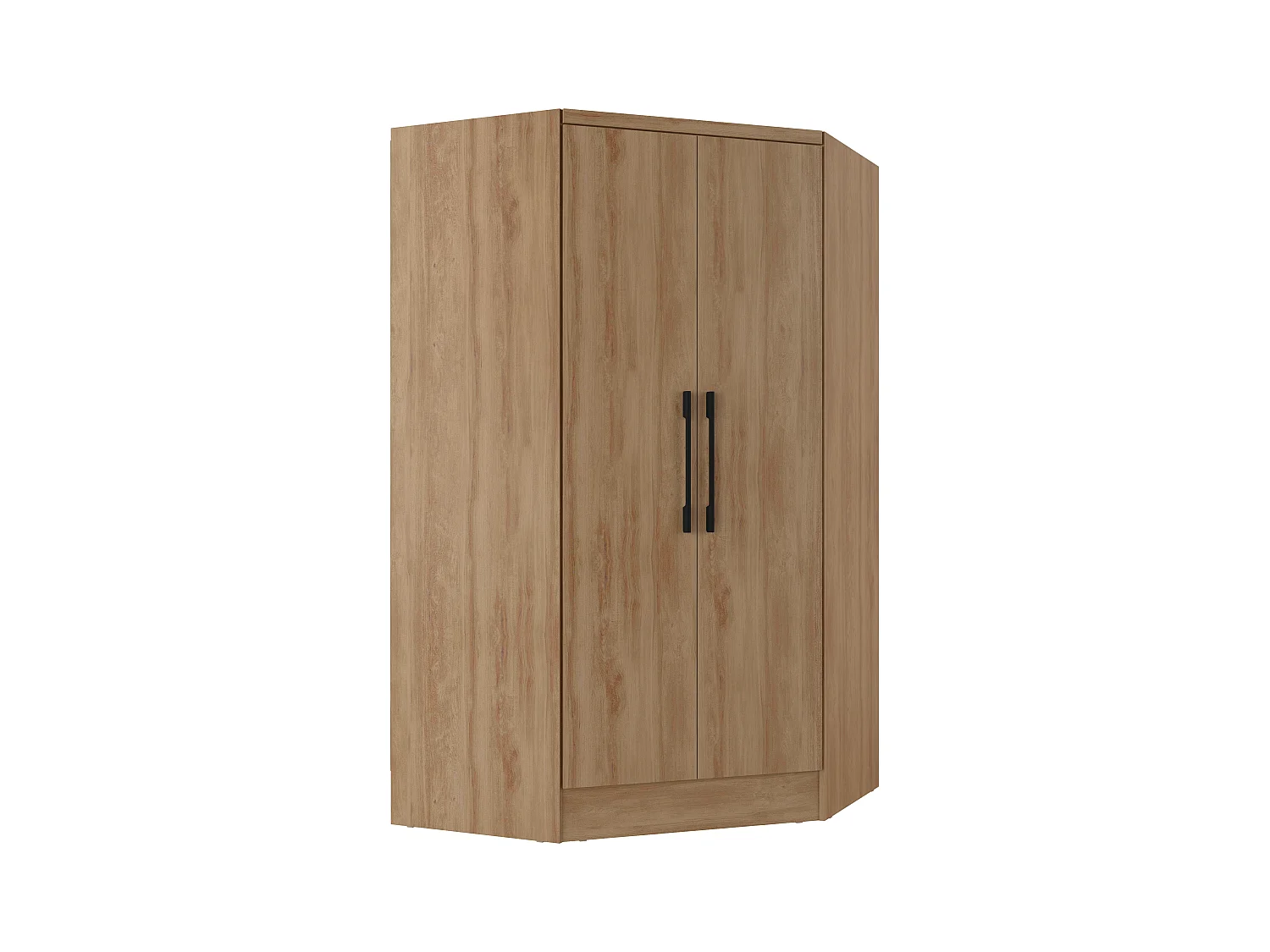 Eckkleiderschrank - 2 Türen - 101 cm - Holzfarben - AURALI