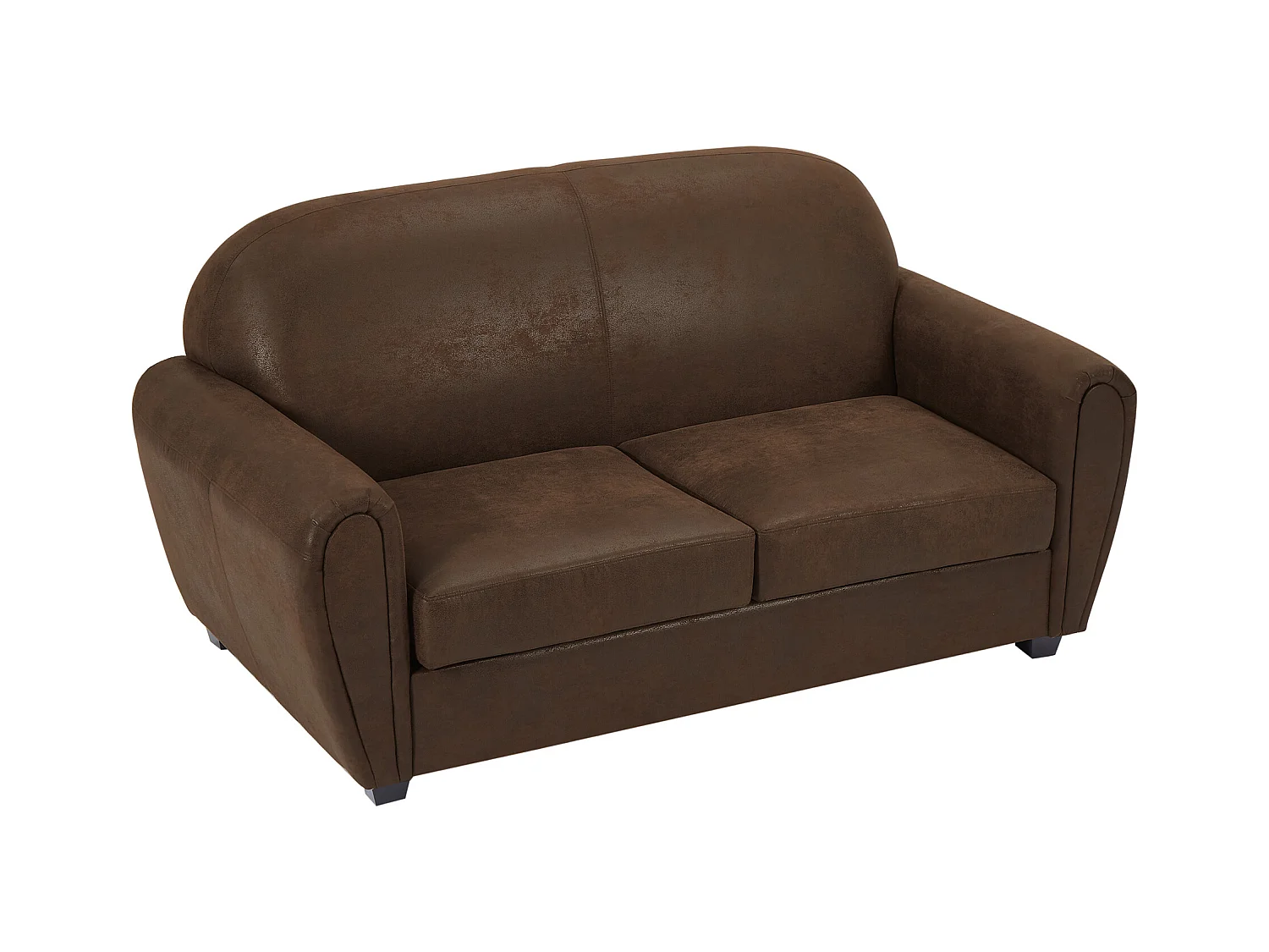 Driezitsbank en fauteuil van microvezel met verouderd leereffect VICTORY III