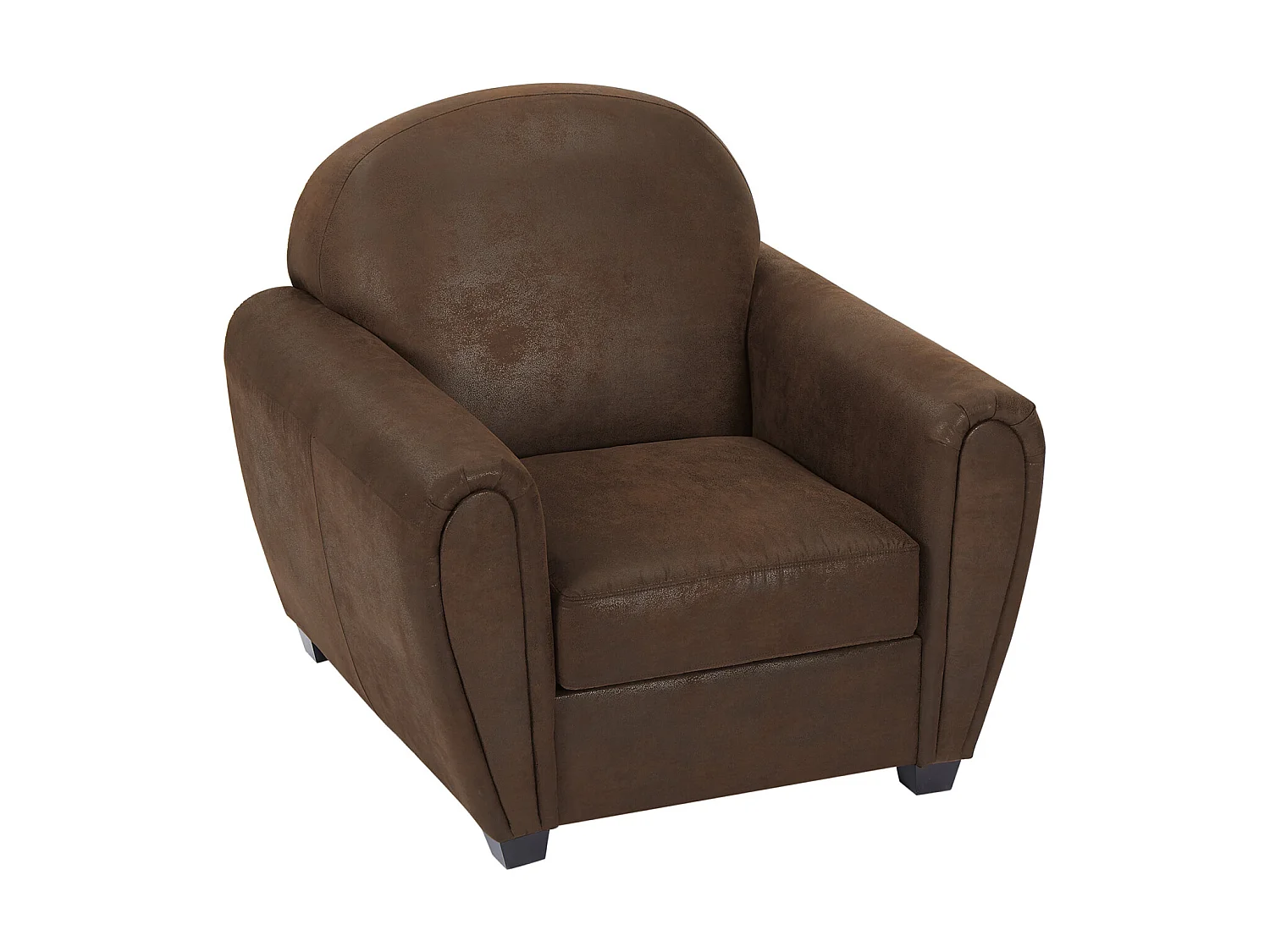 Driezitsbank en fauteuil van microvezel met verouderd leereffect VICTORY III