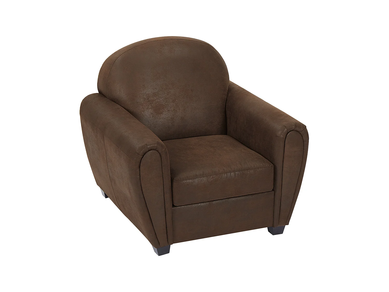 Canapé 3 places et un fauteuil en microfibre aspect cuir vieilli club VICTORY III