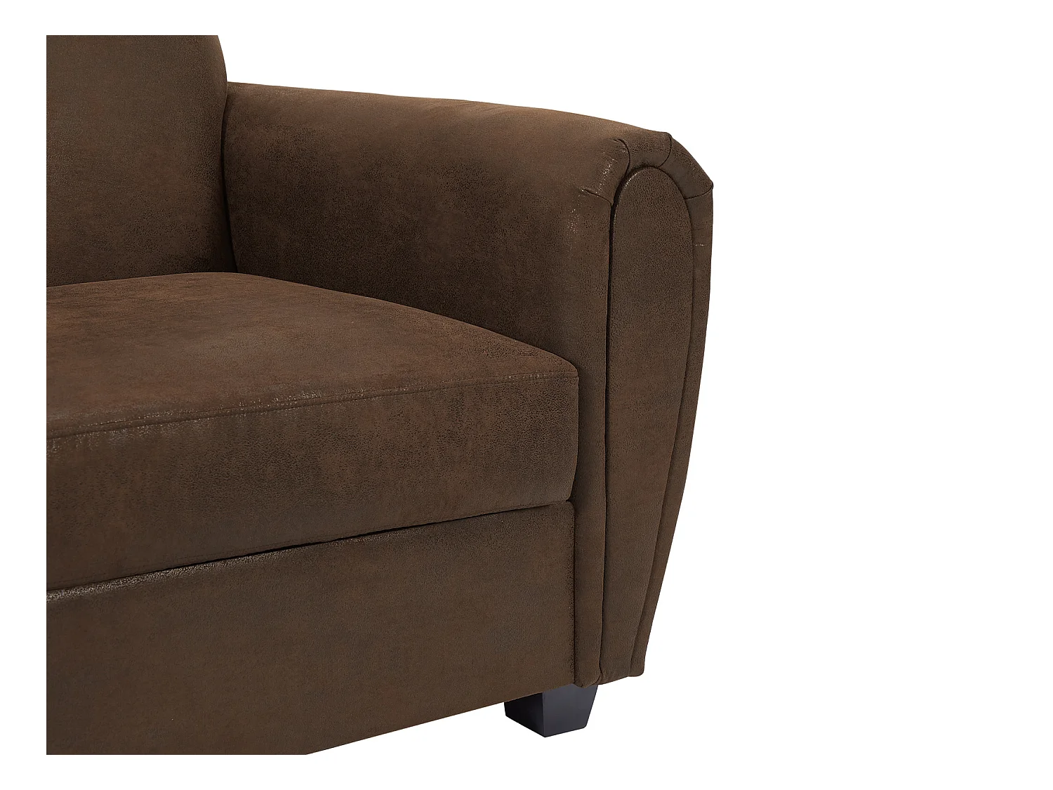 Canapé 3 places et un fauteuil en microfibre aspect cuir vieilli club VICTORY III