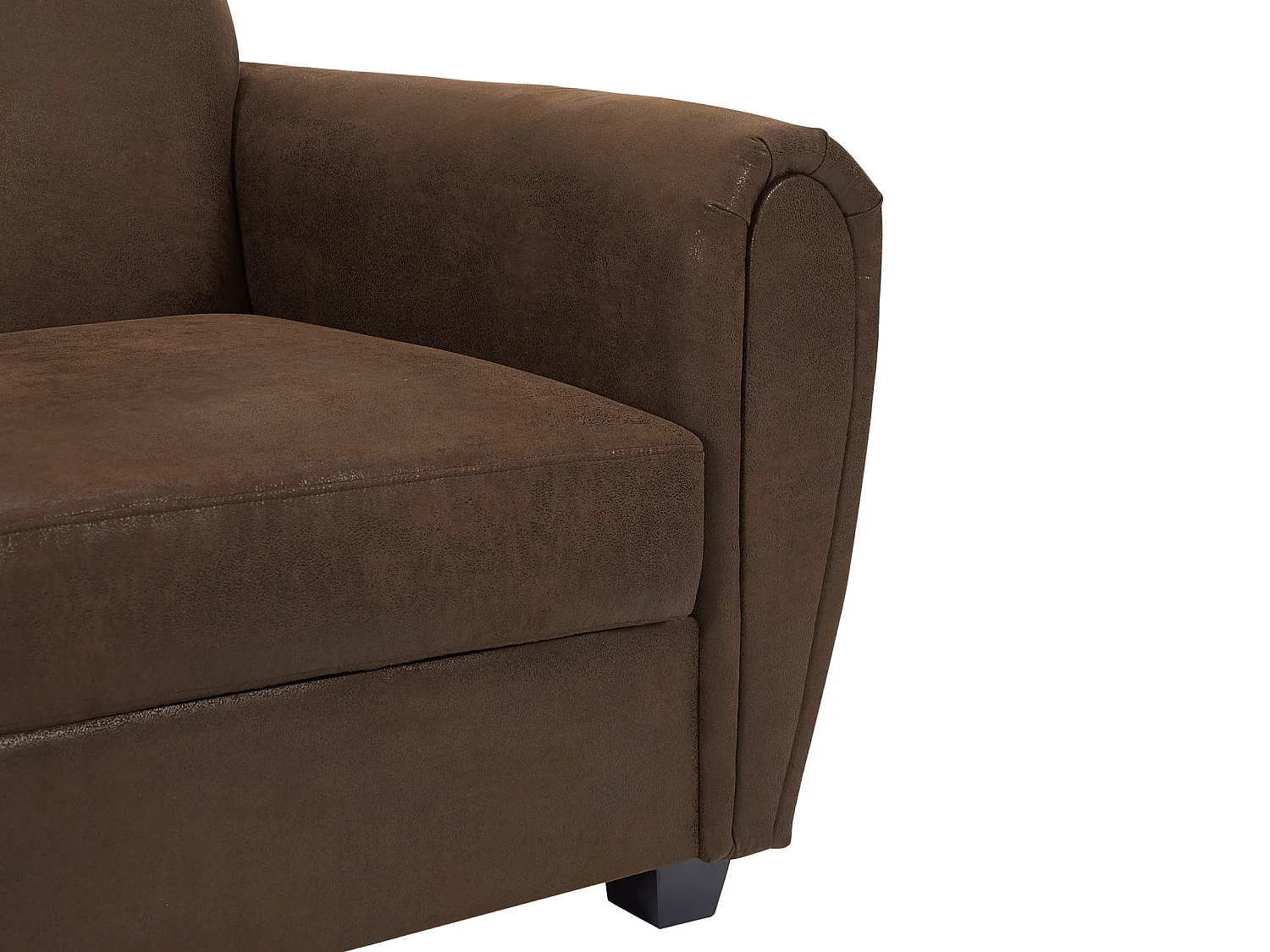 Canapé 3 places et un fauteuil en microfibre aspect cuir vieilli club VICTORY III