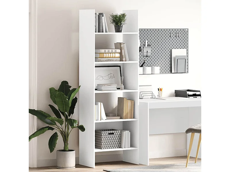 Libreria Bianca 60x35x180 cm in Legno Multistrato
