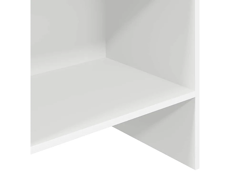 Boekenkast 60x35x180 cm bewerkt hout wit
