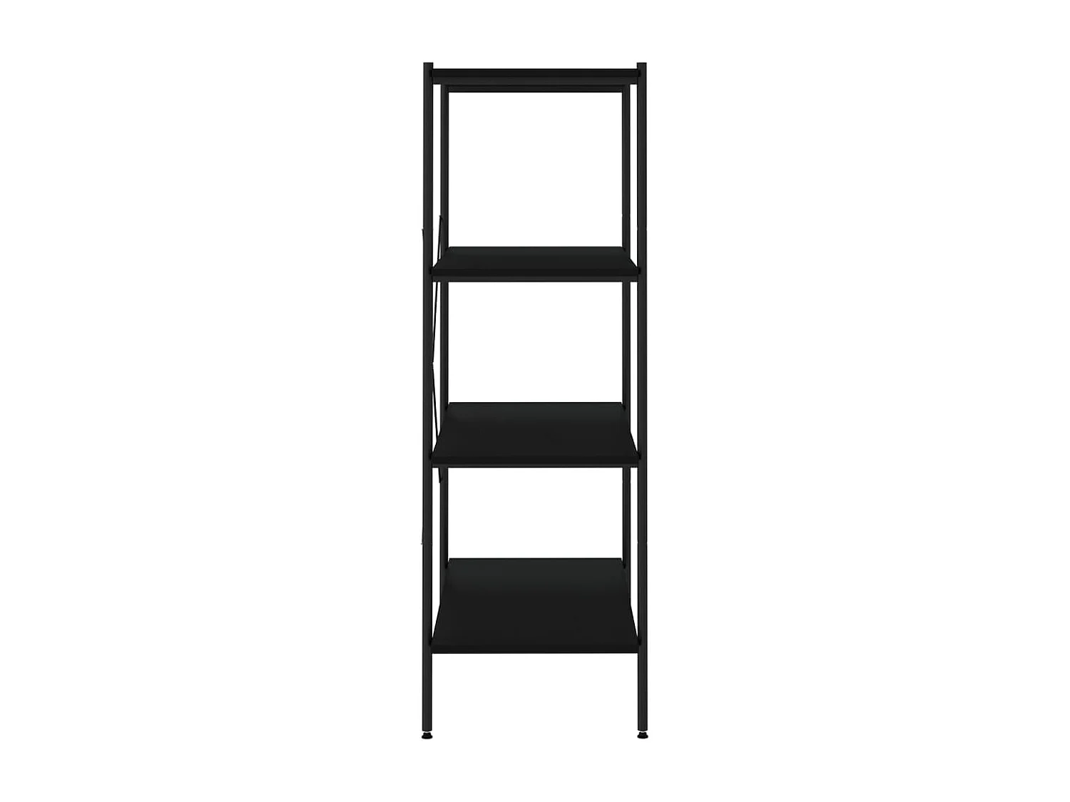 Unidade com 4 prateleiras 80x40x130 cm preto
