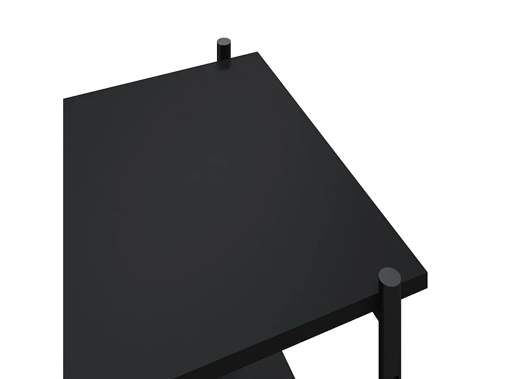 Unidade com 4 prateleiras 80x40x130 cm preto