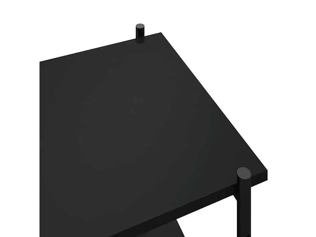 Étagère à 4 niveaux Noir 80x40x130 cm
