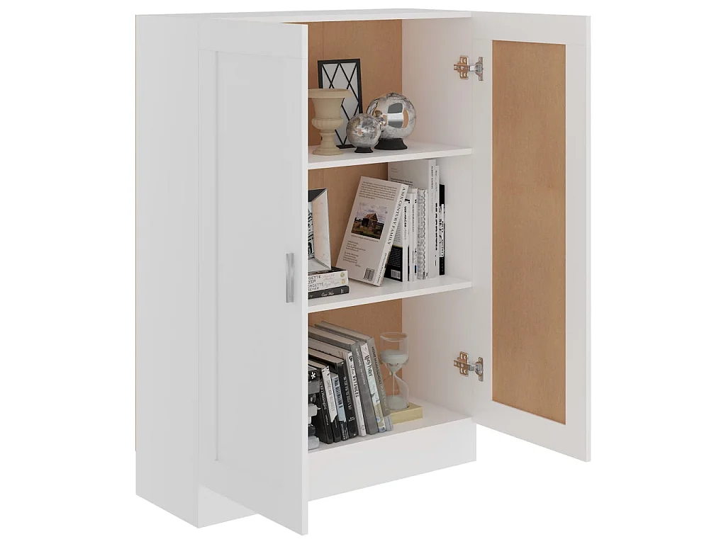 Libreria Bianca 82,5x30,5x115 cm in Legno Multistrato