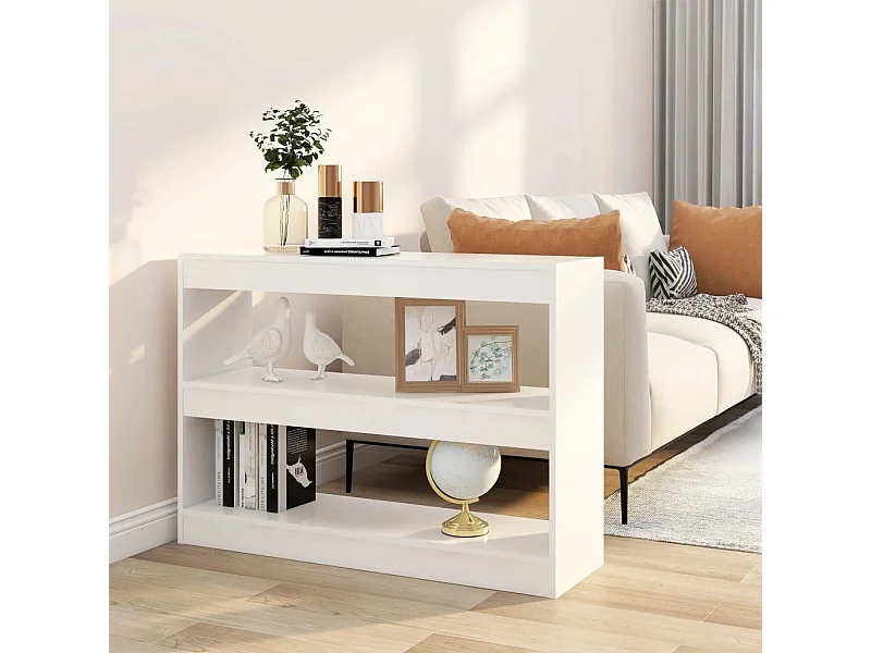 Bibliothèque/Séparateur de pièce Blanc 100x30x72 cm