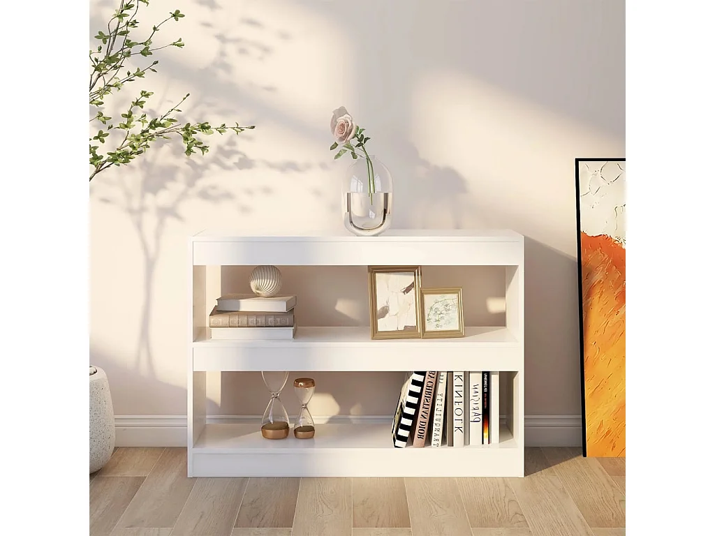 Boekenkast/kamerscherm 100x30x72 cm wit