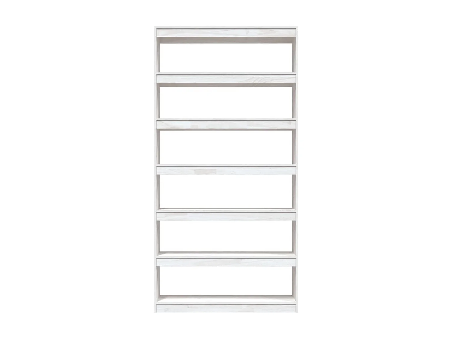 Libreria/Divisorio Bianco 100x30x200 cm Legno Massello di Pino