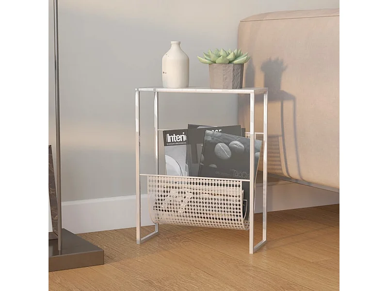 Porte-revue Argenté 35x15x45 cm Acier