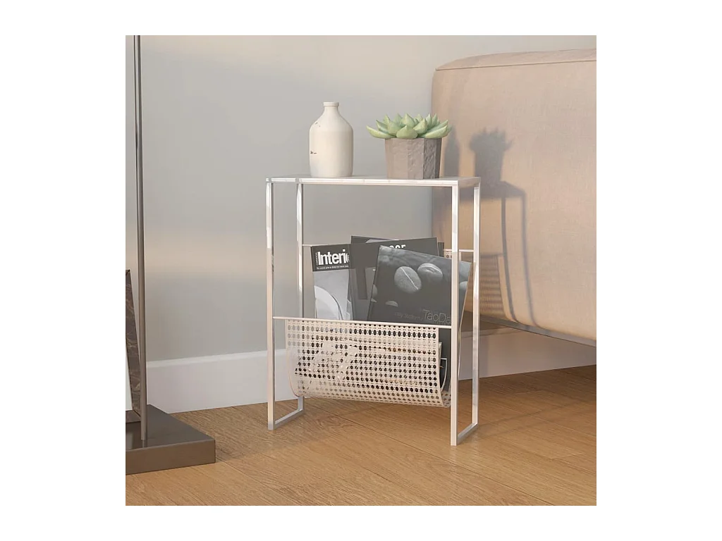 Porte-revue Argenté 35x15x45 cm Acier