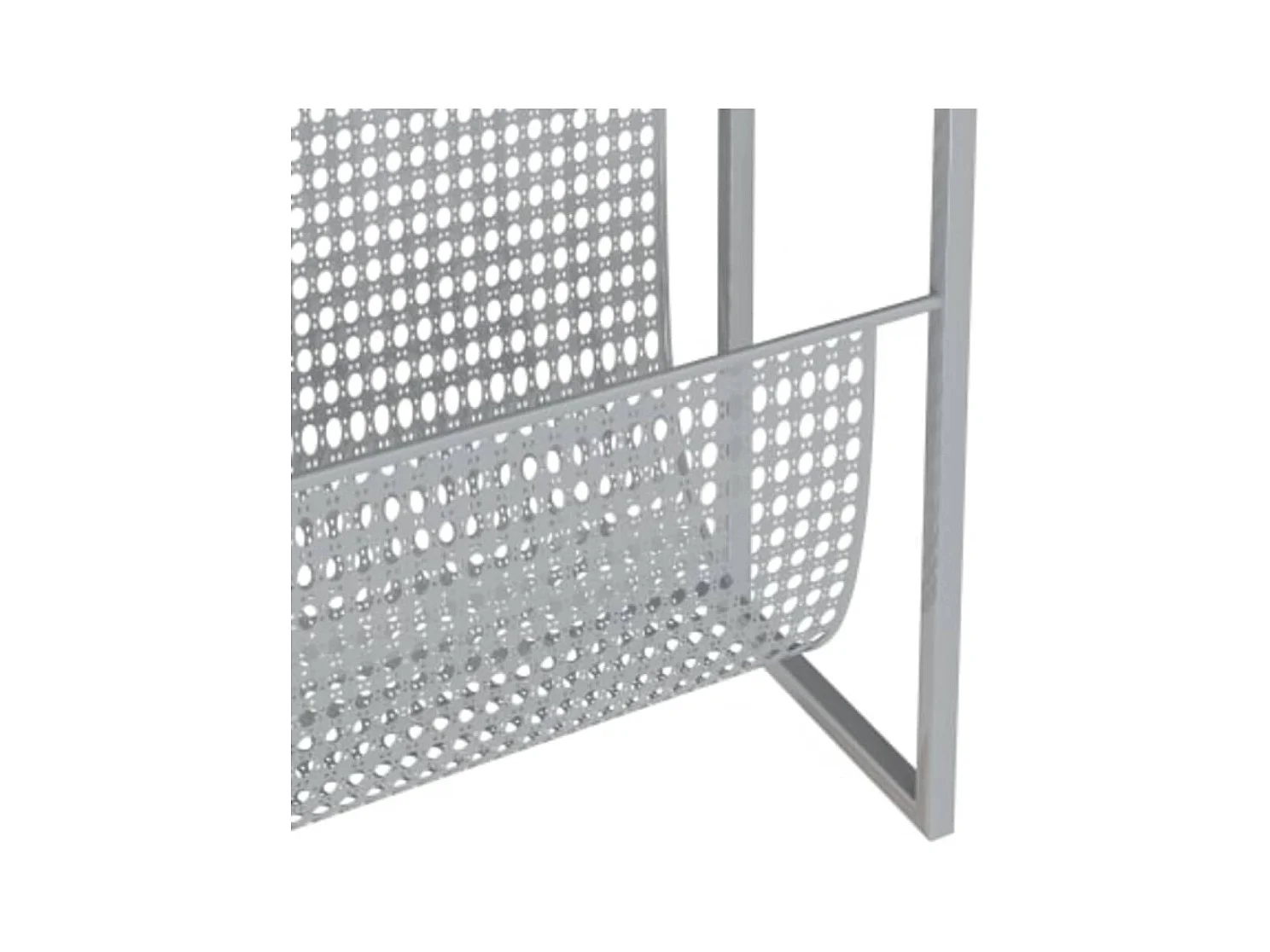 Tijdschriftenrek 35x15x45 cm staal zilverkleurig