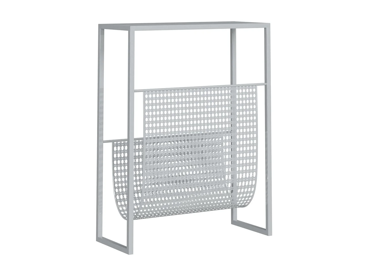 Porte-revue Argenté 35x15x45 cm Acier